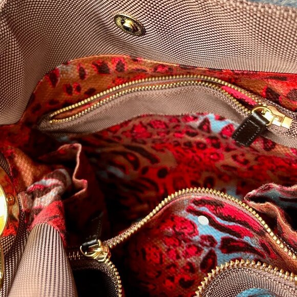 JPK Paris Bucket Bag Snap Closure Functional Pockets Removable Strap Brown W OS - Picture 8 of 15